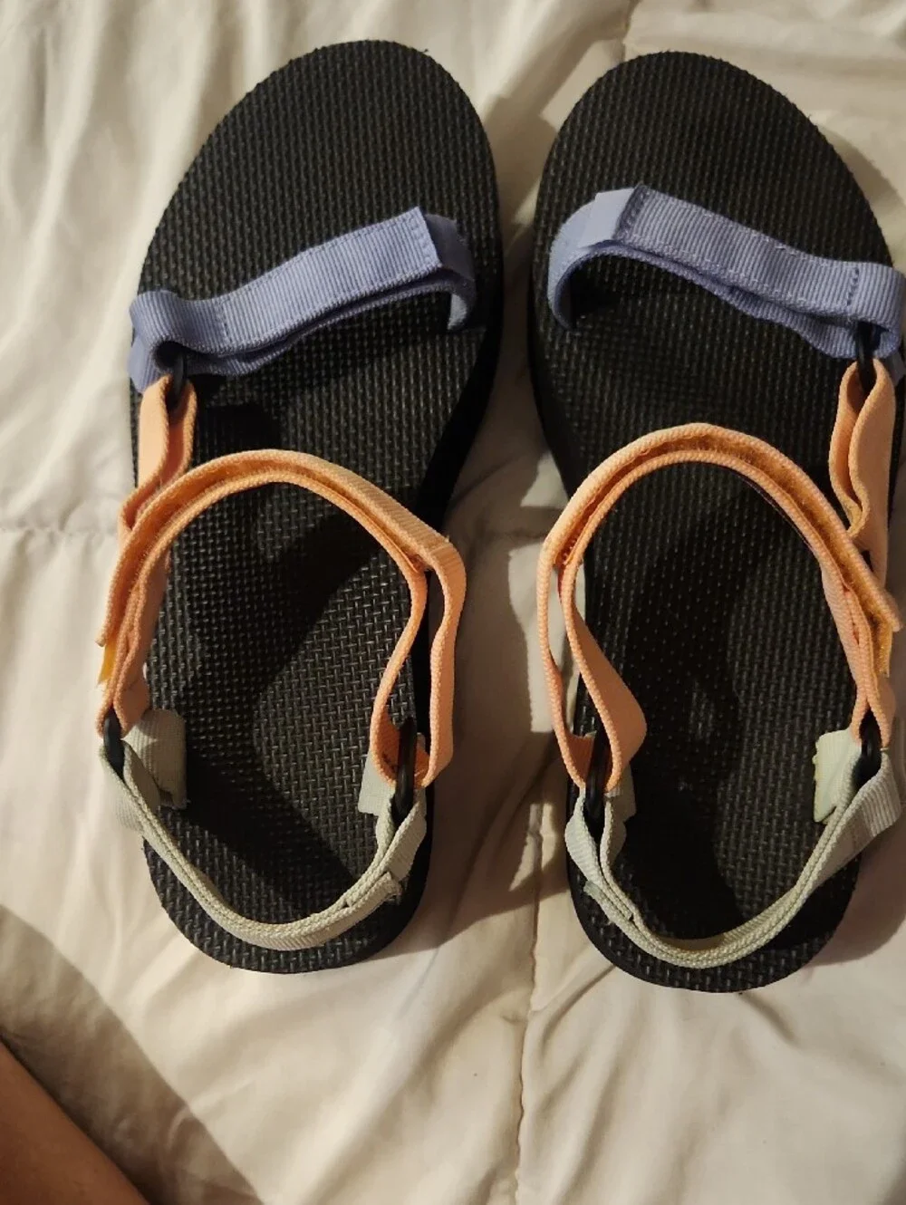Tevas-10 Women’s Platform Sandals in Peach, Lavender and Mint